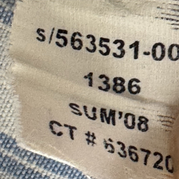 Banana Republic Classic XXL Tall Linen Cotton Shirt Blue White Stripe Long Sleev - Picture 11 of 13